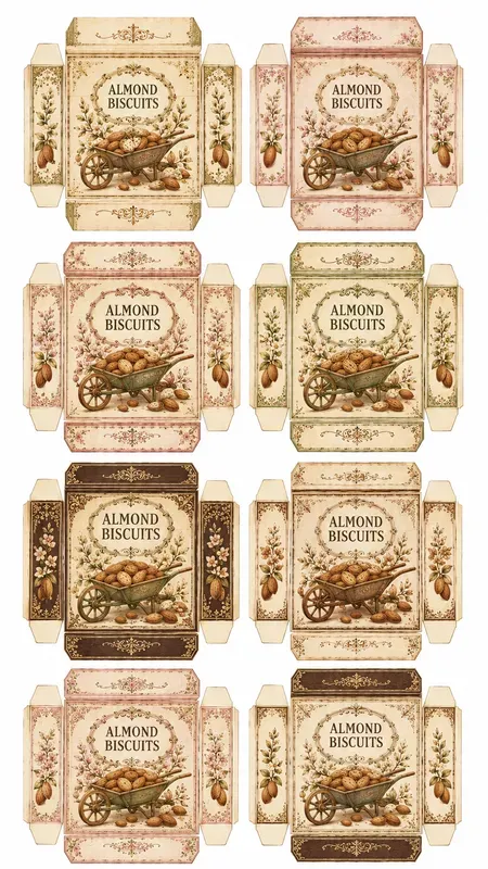 Vintage Biscuit Wrapper Cutouts Sheets