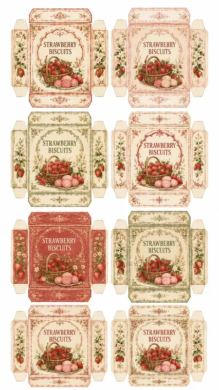 Vintage Biscuit Wrapper Cutouts Sheets