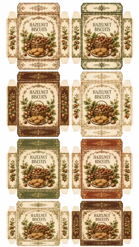 Vintage Biscuit Wrapper Cutouts Sheets