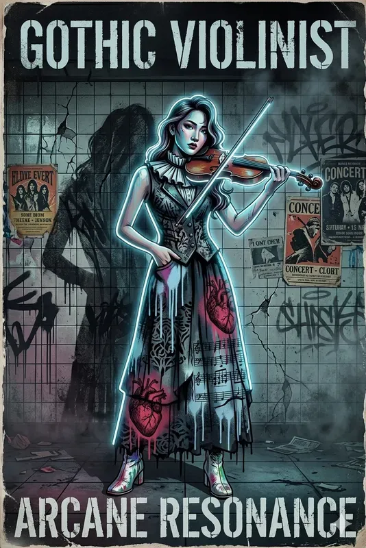 Portrait To Neon Street Art Posters