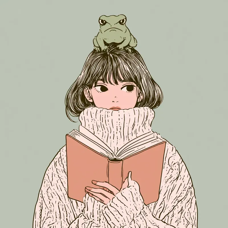Quirky Pastel Indie Line Art