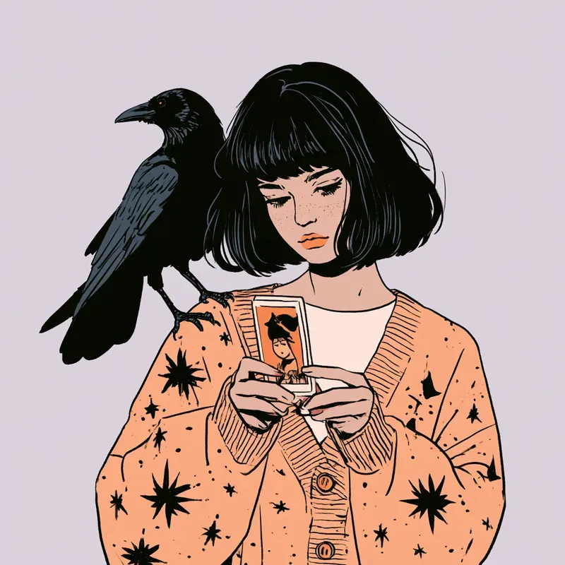 Quirky Pastel Indie Line Art