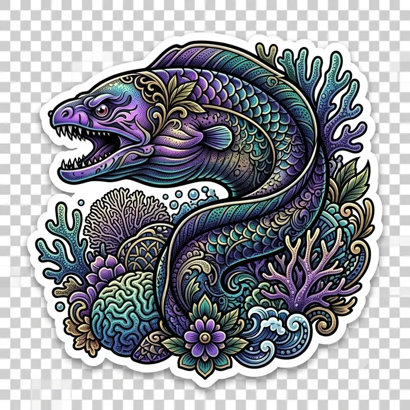 Vibrant Neotraditional Tattoo Stickers