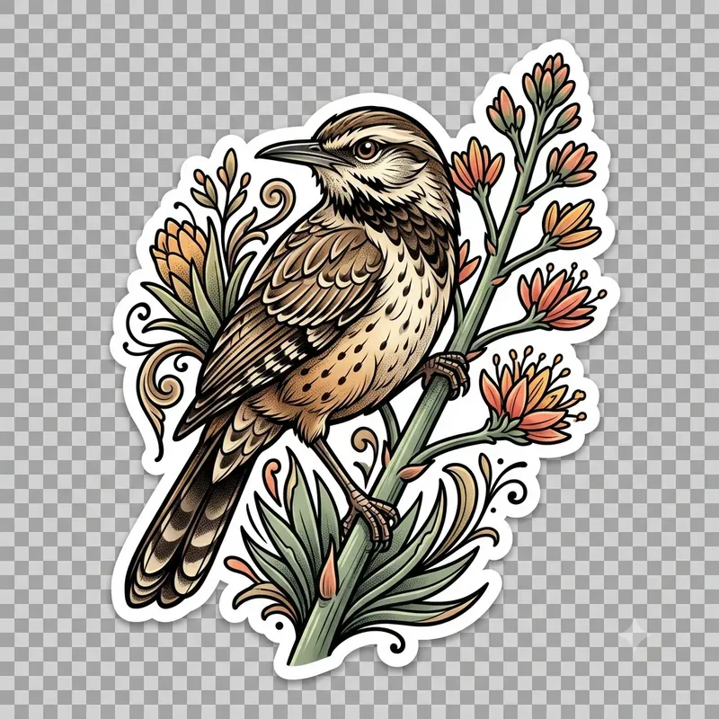 Vibrant Neotraditional Tattoo Stickers