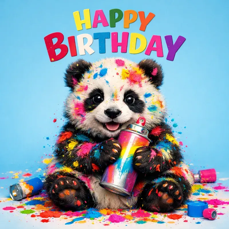 Whimsical Paintsplattered Animals