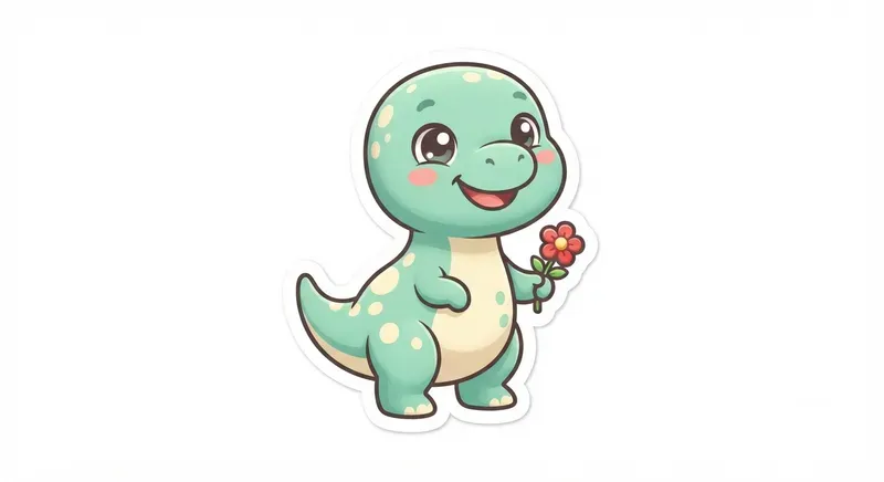 Kawaii Baby Dinosaur Cliparts And Stickers