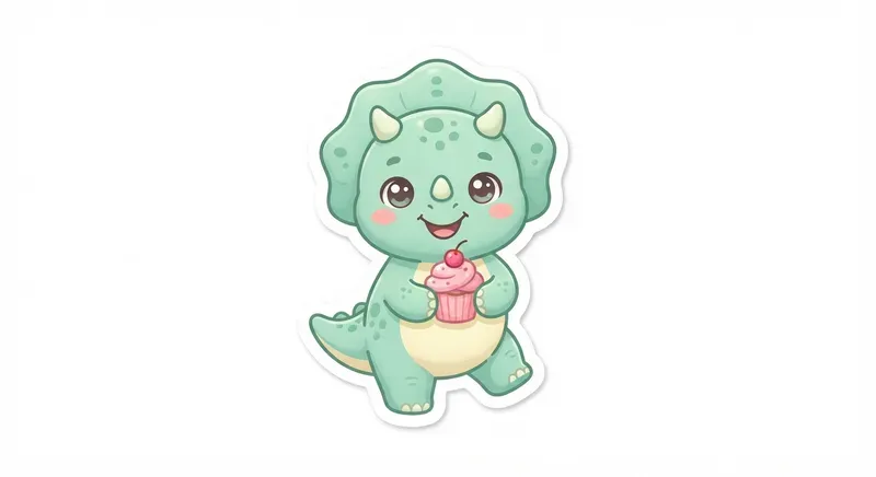 Kawaii Baby Dinosaur Cliparts And Stickers