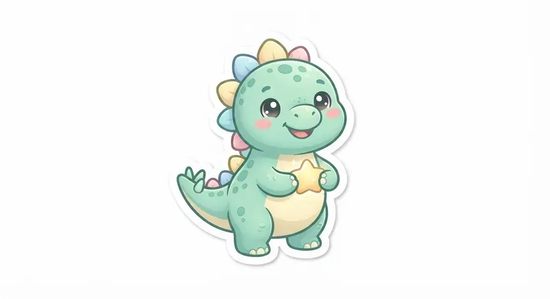 Kawaii Baby Dinosaur Cliparts And Stickers