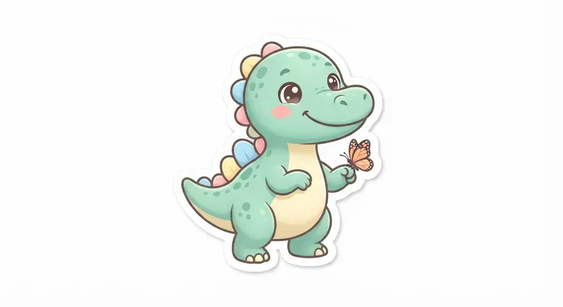 Kawaii Baby Dinosaur Cliparts And Stickers