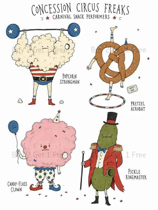 Anthropomorphic Food Character Sheets