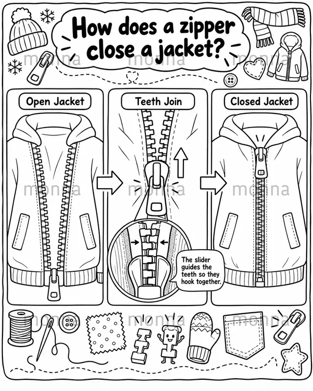 Kids Science Coloring Infographics