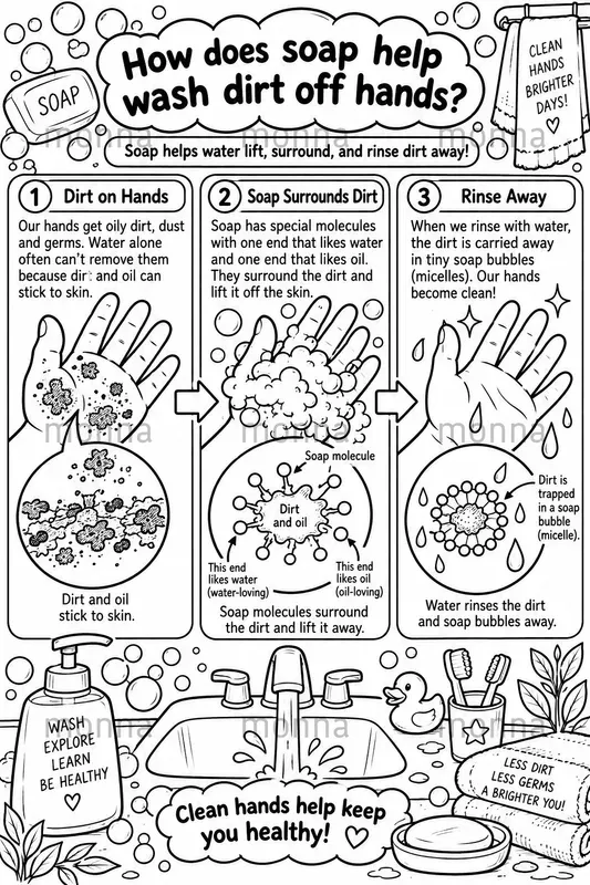 Kids Science Coloring Infographics