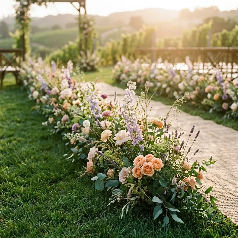 Ceremony Aisle Floral Detail Photo Builders