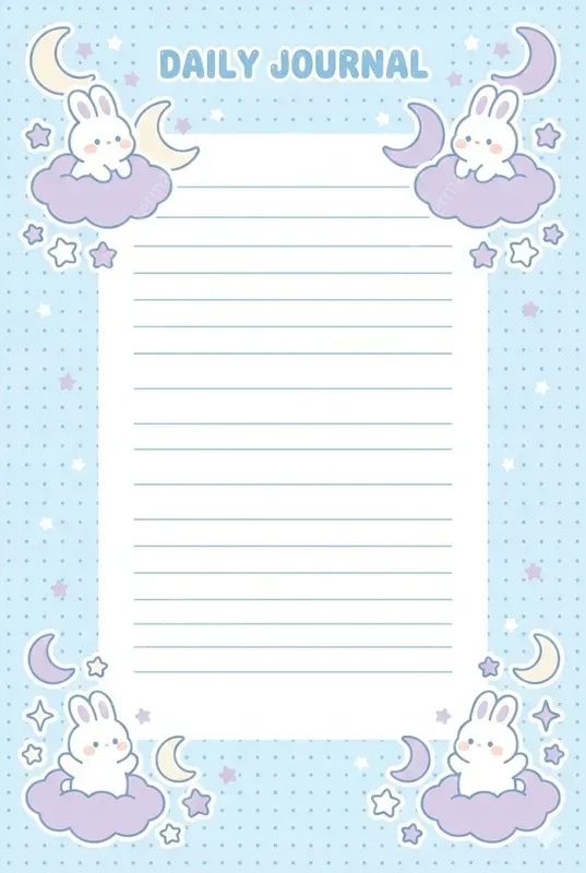 Printable Cute Korean Note Book Pages