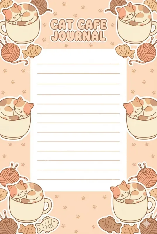 Printable Cute Korean Note Book Pages