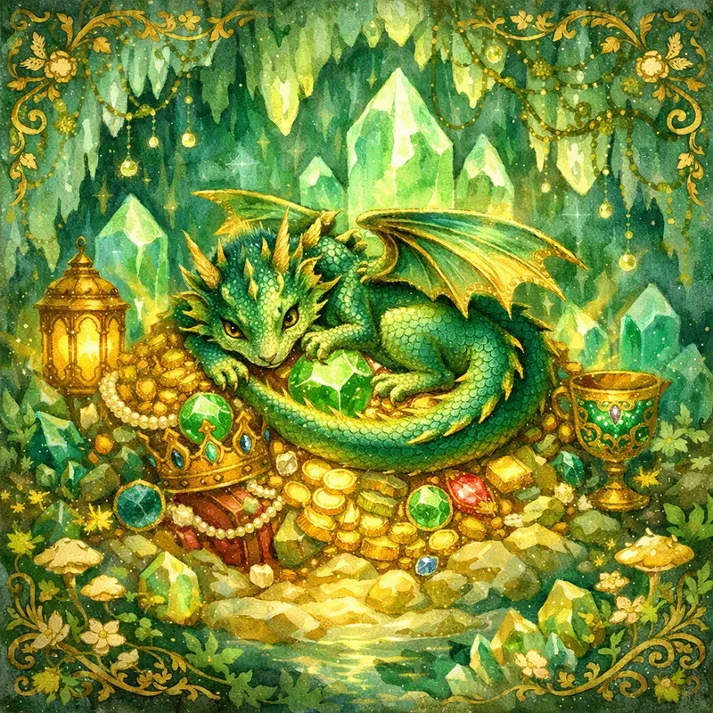 Enchanted Emerald Fantasy Illustrations