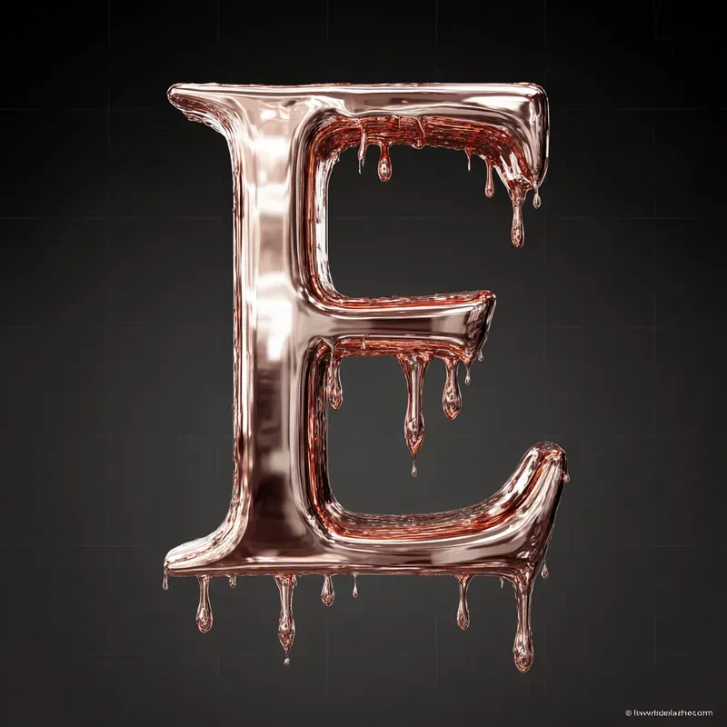 Liquid Metal Typography Letters