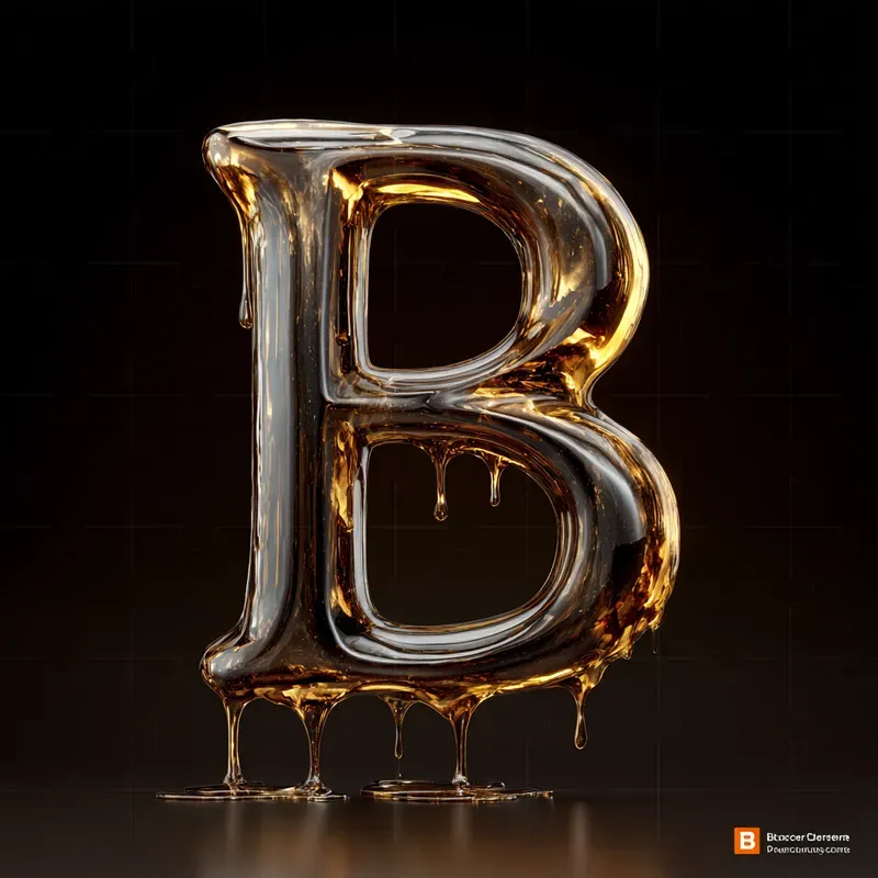 Liquid Metal Typography Letters