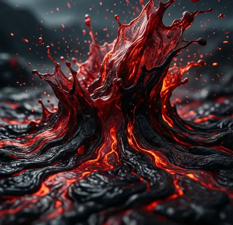 Majestic Neon Fluid Abstract Art