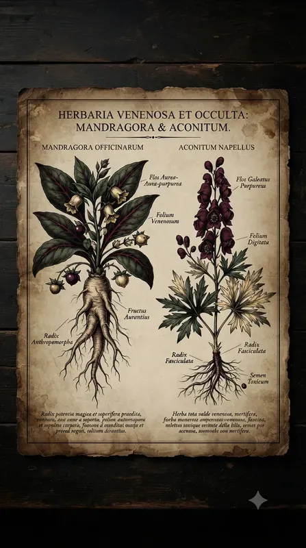 Dark Vintage Botanical Art