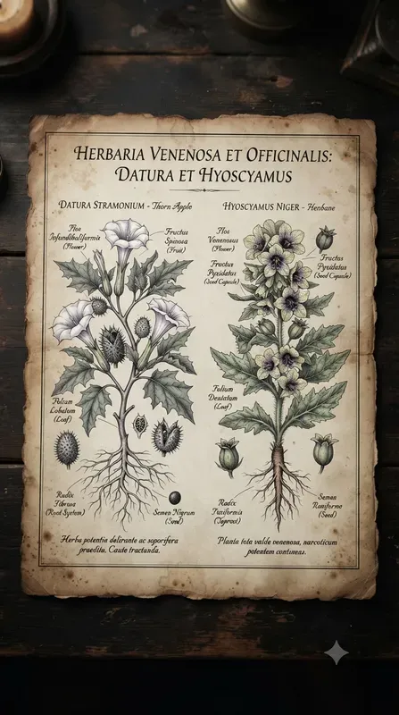 Dark Vintage Botanical Art
