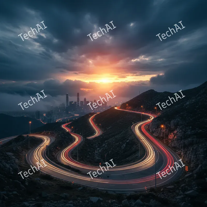 Dramatic Sunset Cityscape Art