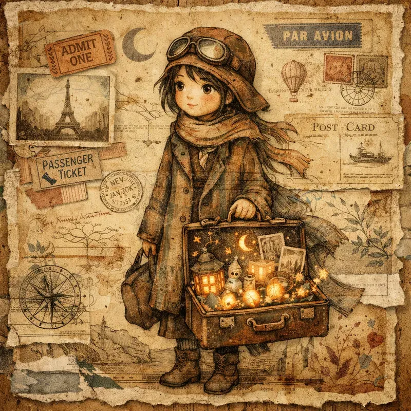 Unique Vintage Junk Journal Characters