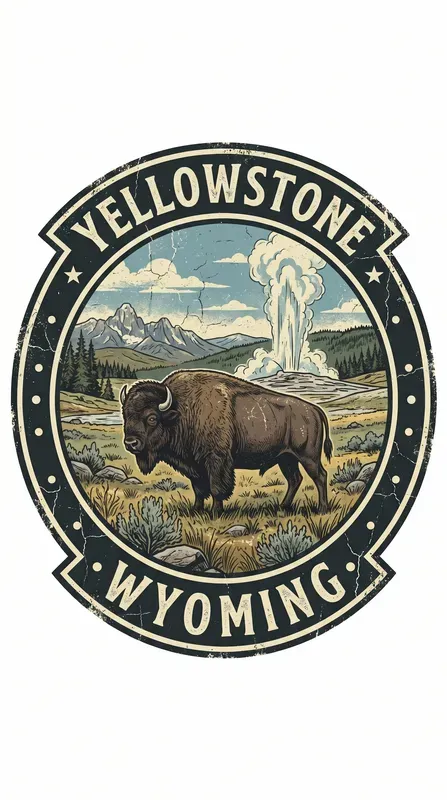 Vintage Outdoor National Park Badges