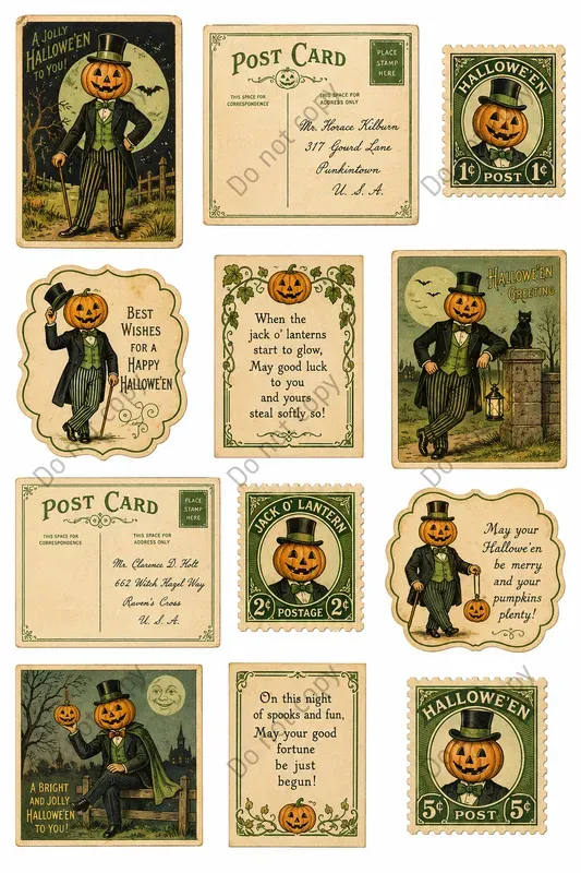 Vintage Halloween Postcard Sets
