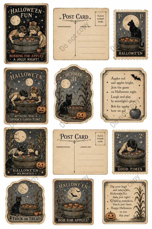 Vintage Halloween Postcard Sets
