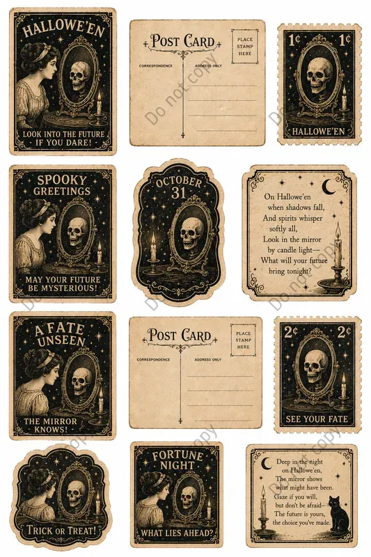 Vintage Halloween Postcard Sets