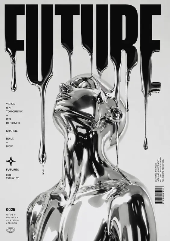 Brutalist Typography Fashion Posters