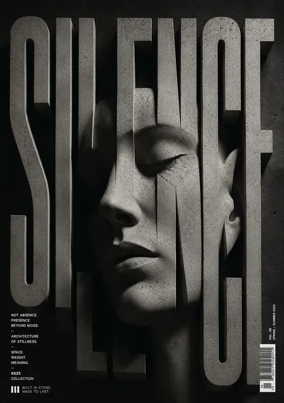 Brutalist Typography Fashion Posters