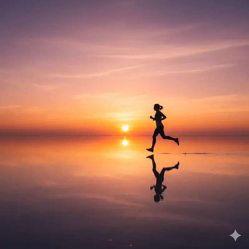 Human Silhouettes In Landscape Glows