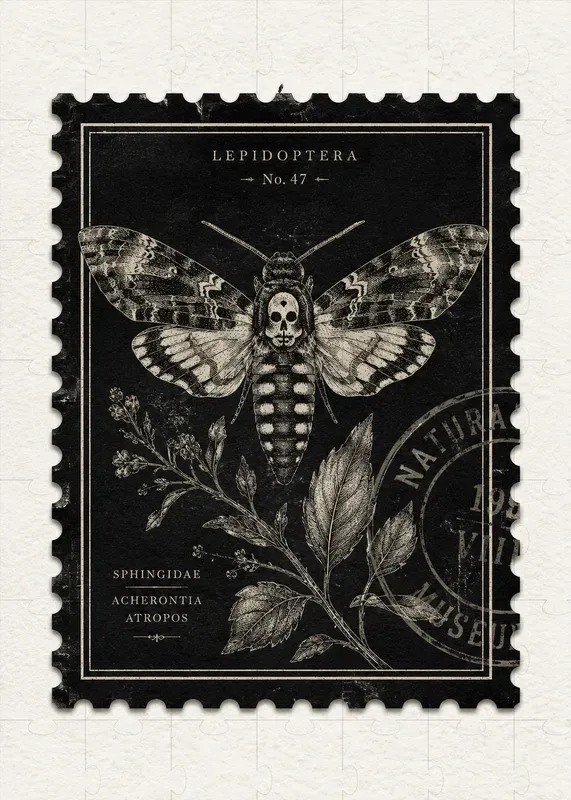 Antique Botanical Engraving Stamps