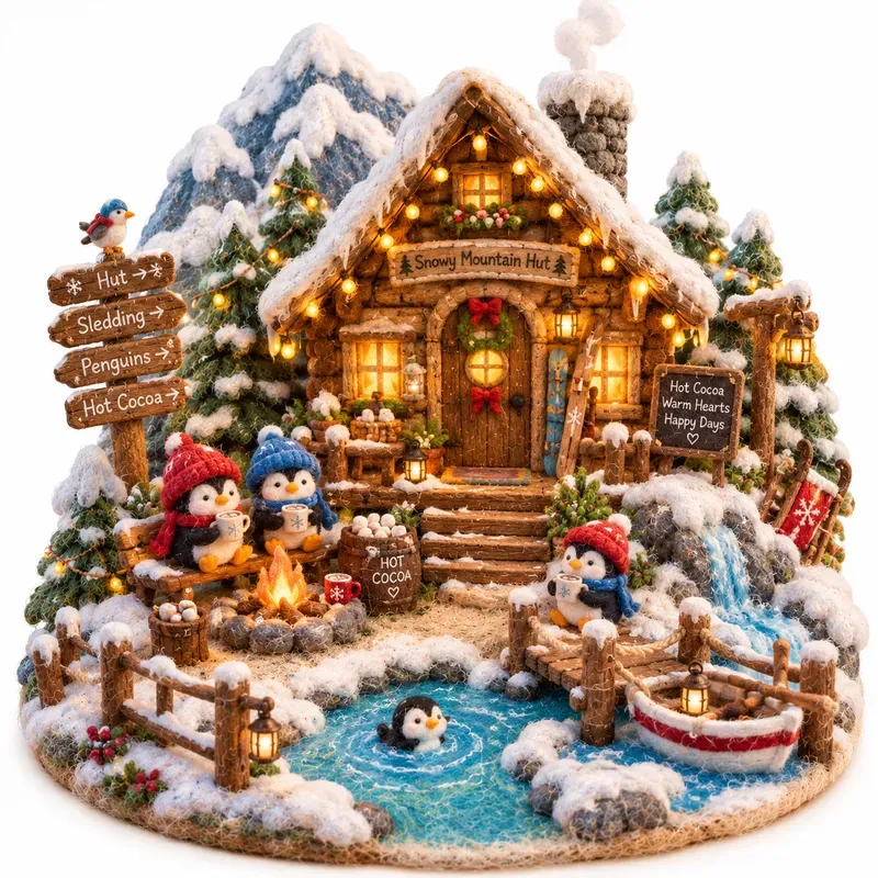 Needle Felted Miniature Dioramas