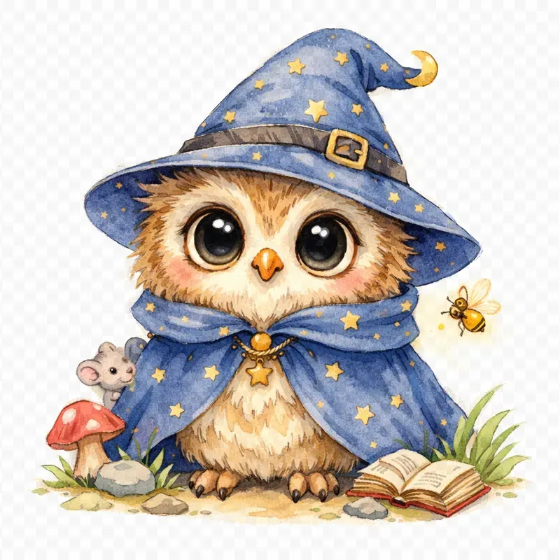 Whimsical Watercolor Fantasy Characters