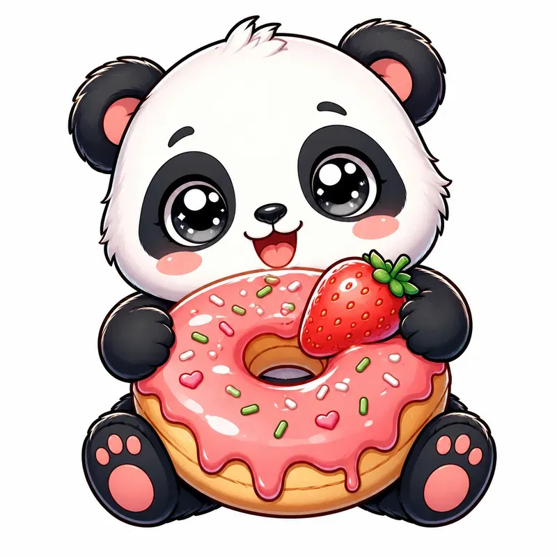 Kawaii Animal Food Stickers