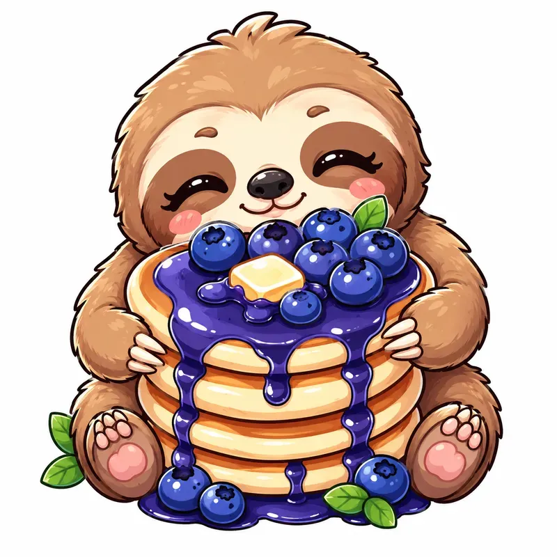 Kawaii Animal Food Stickers