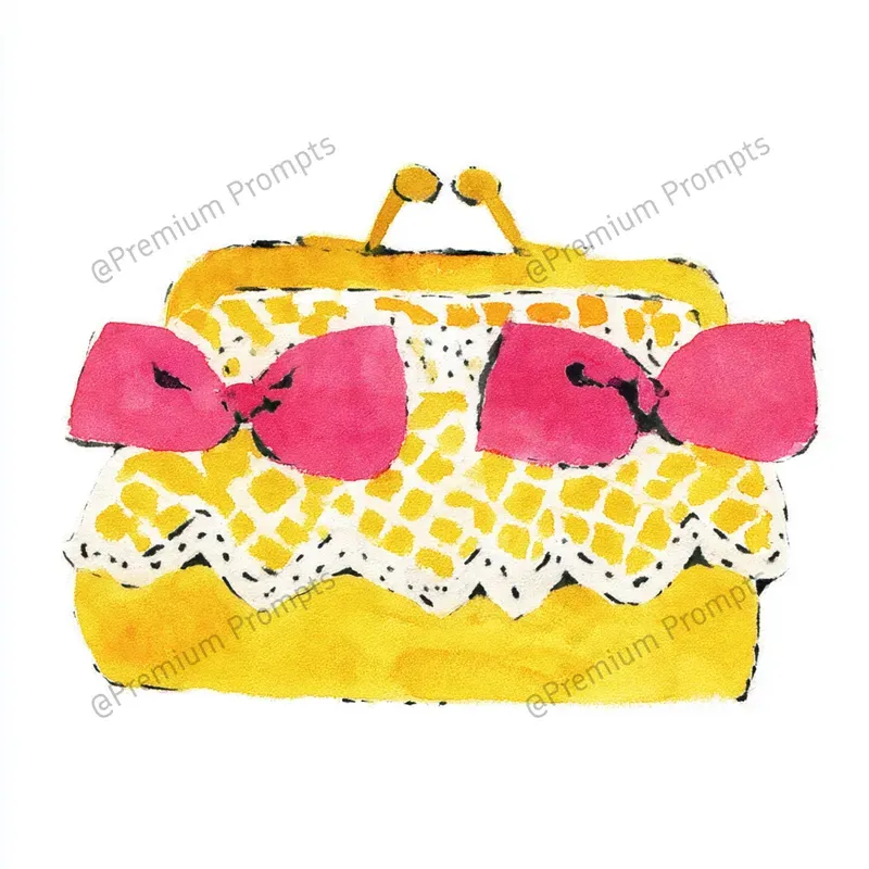 Gold Yellow Coquette Watercolor Cliparts
