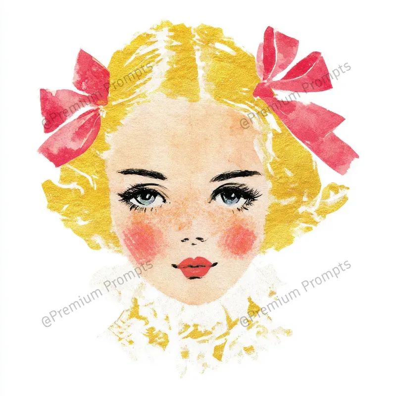 Gold Yellow Coquette Watercolor Cliparts