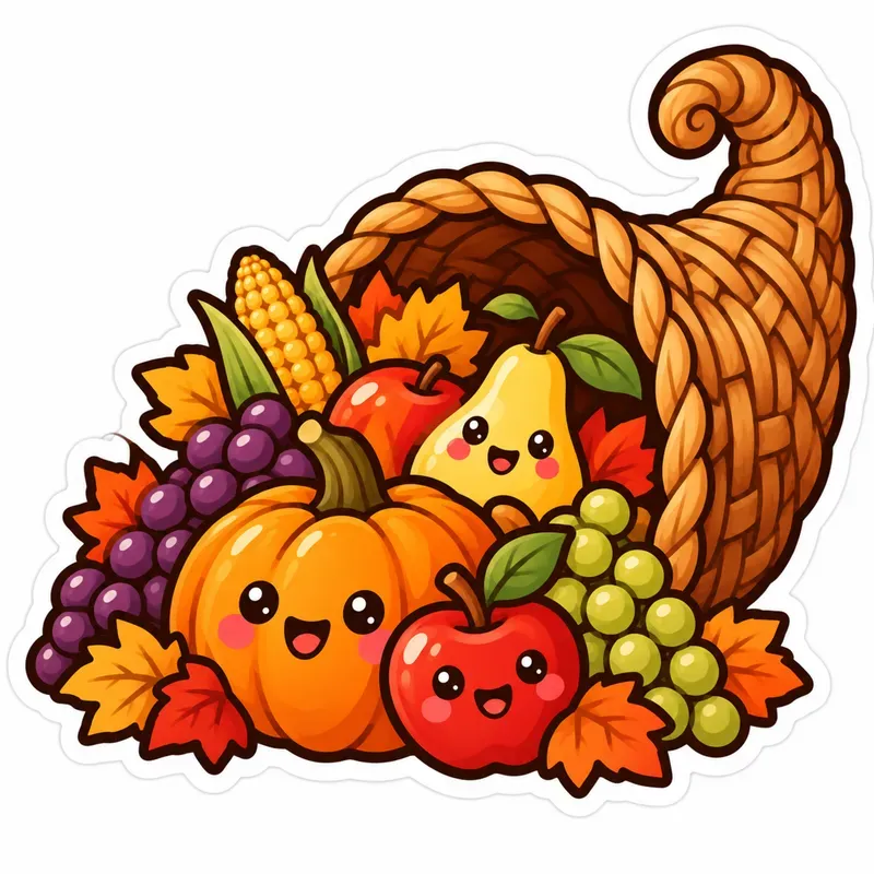 Thanksgiving Doodle Stickers