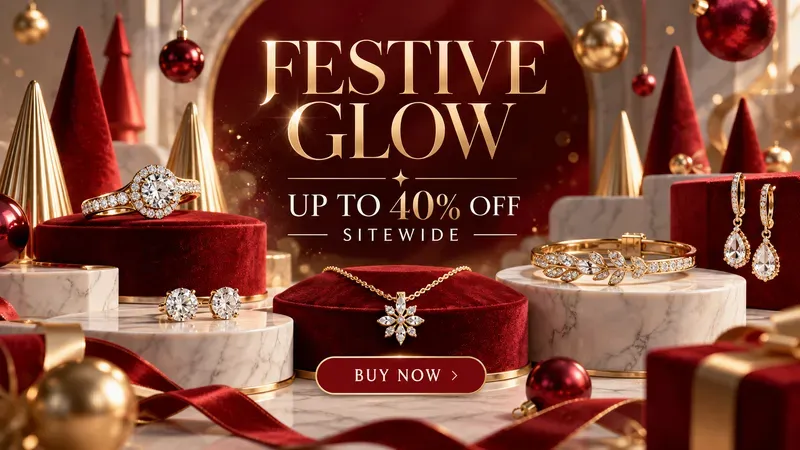 Luxury 3D Christmas Jewelry Banner Ads