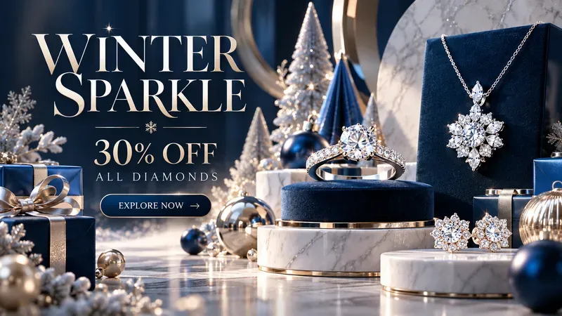 Luxury 3D Christmas Jewelry Banner Ads