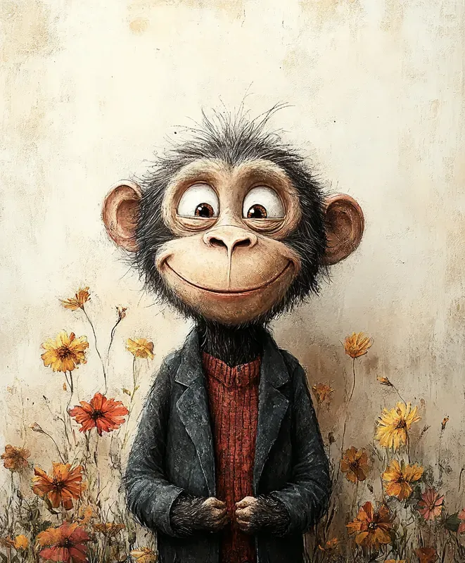 Whimsical Animals In Flower Gardens