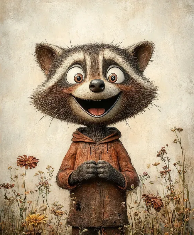 Whimsical Animals In Flower Gardens