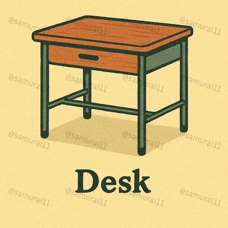 Retro Classroom Objects Flashcards