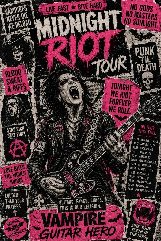 Brutalist Punk Poster Collection Sets