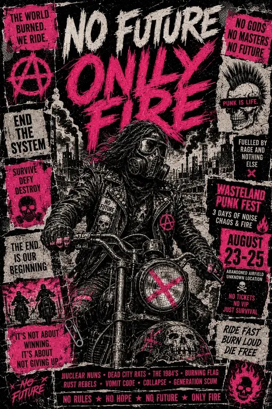Brutalist Punk Poster Collection Sets