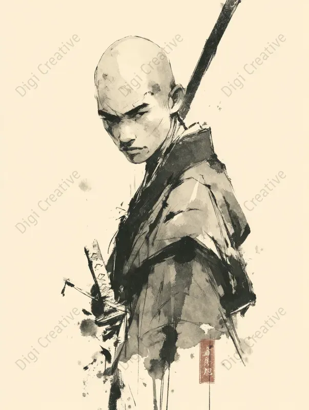 Premium Anime Ink Art